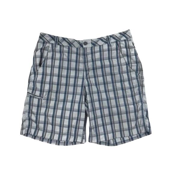 Columbia Blue & Gray Omni-Shield Plaid 10" Barge Shorts Men's 38 - Picture 1 of 6